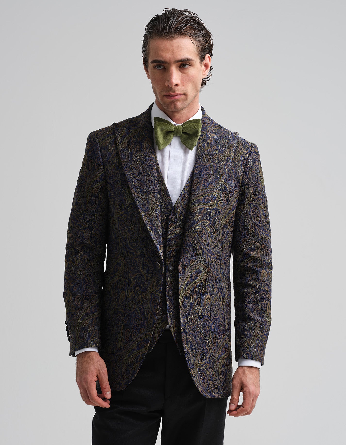 Midnight Paisley Jacquard Jacket | Gresham Blake Online