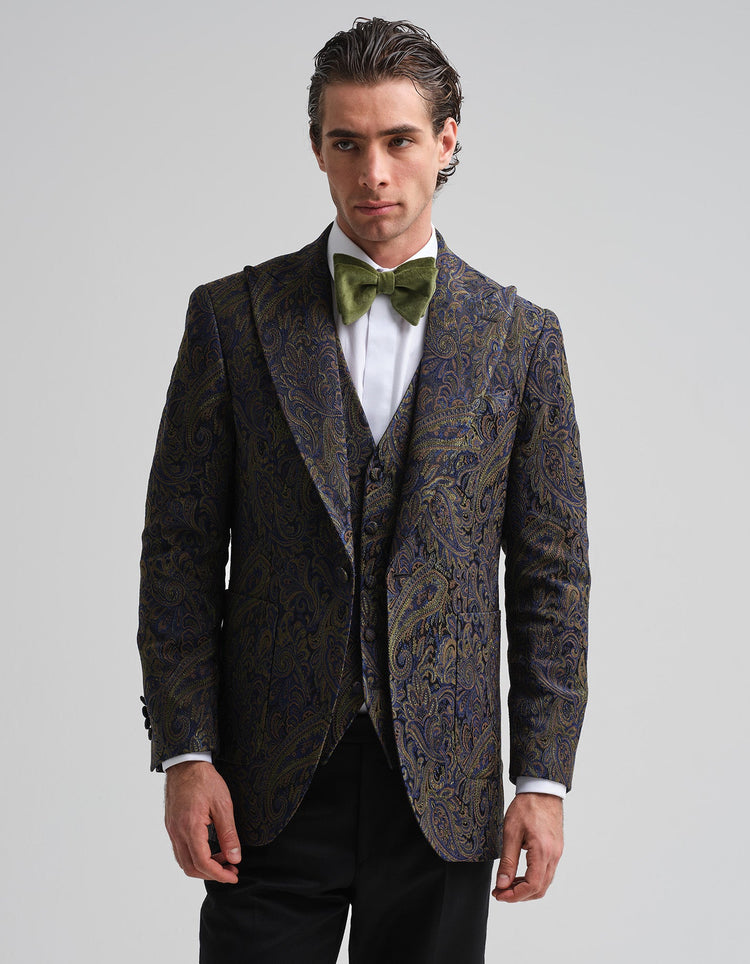 Midnight Paisley Jacquard Jacket - Gresham Blake Online