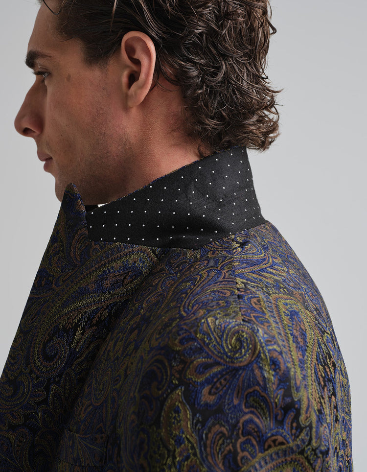 Midnight Paisley Jacquard Jacket - Gresham Blake Online