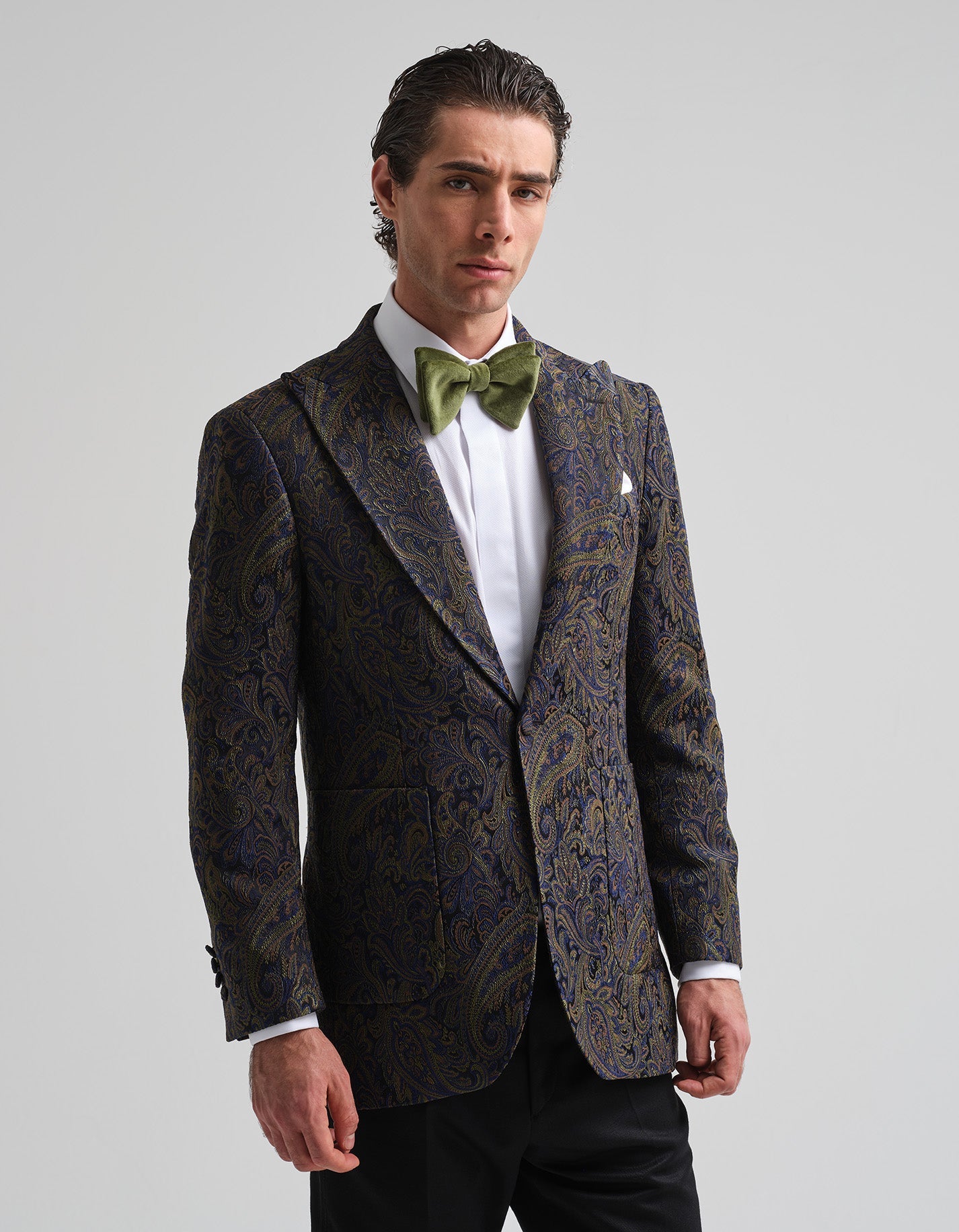 Midnight Paisley Jacquard Jacket | Gresham Blake Online