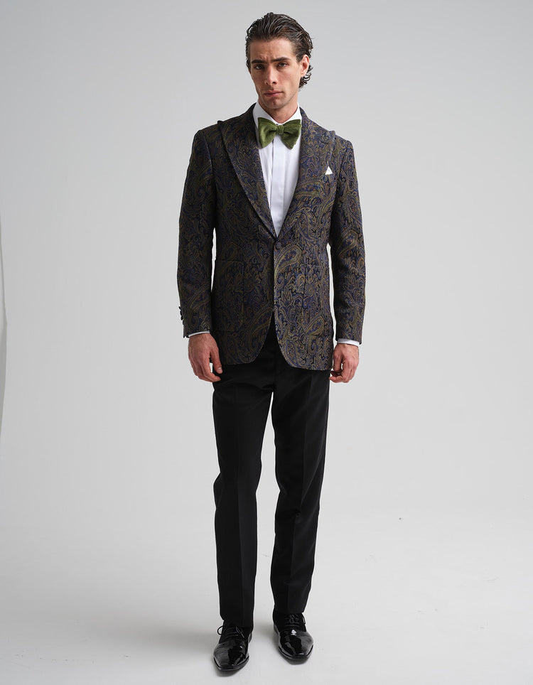 Midnight Paisley Jacquard Jacket - Gresham Blake Online