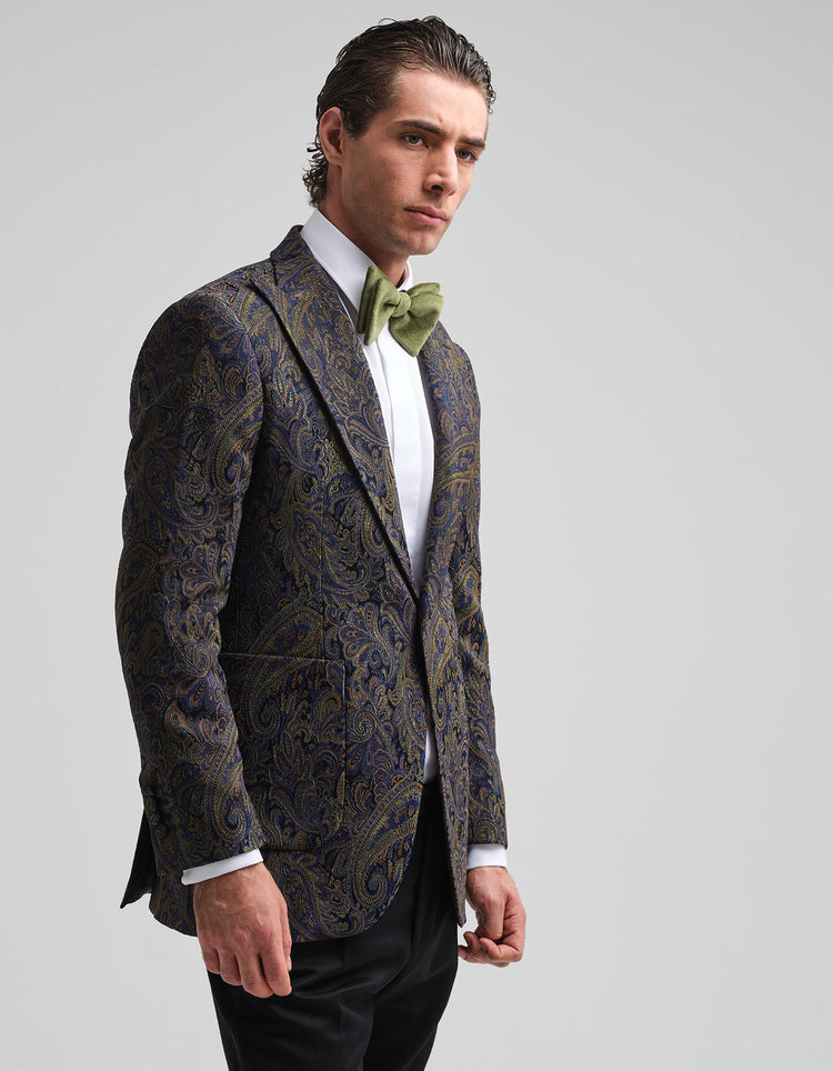 Midnight Paisley Jacquard Jacket - Gresham Blake Online