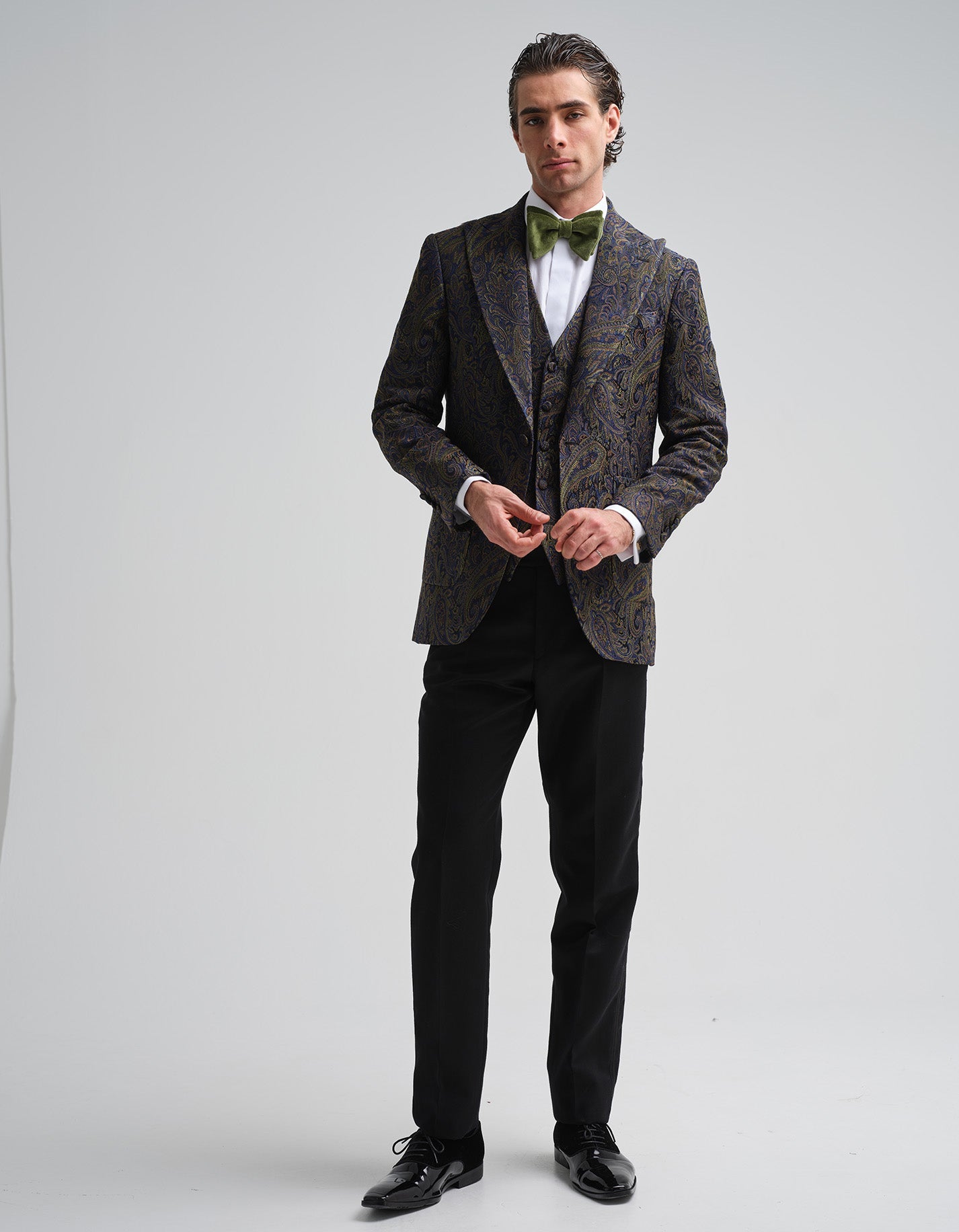 Midnight Paisley Jacquard Jacket | Gresham Blake Online