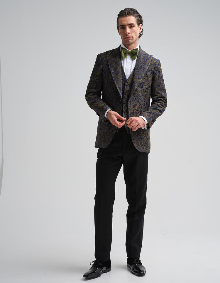 Midnight Paisley Jacquard Jacket - Gresham Blake Online