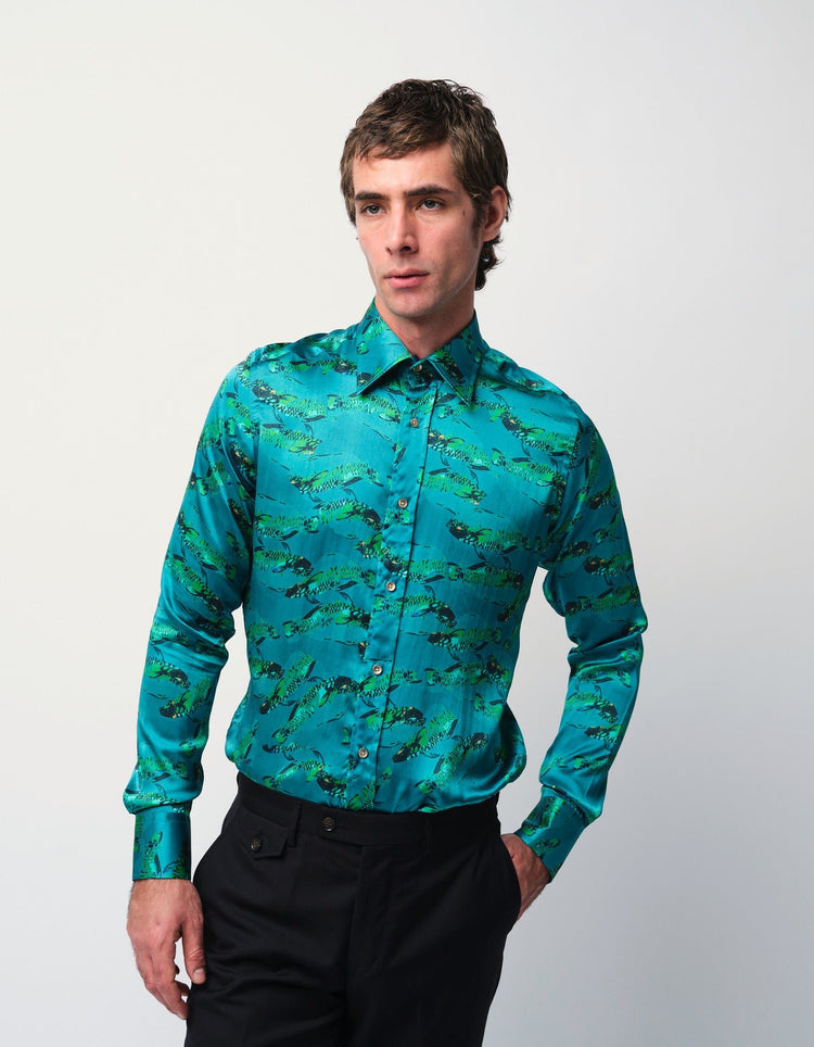 Moonlight Fish Silk Shirt - Gresham Blake Online