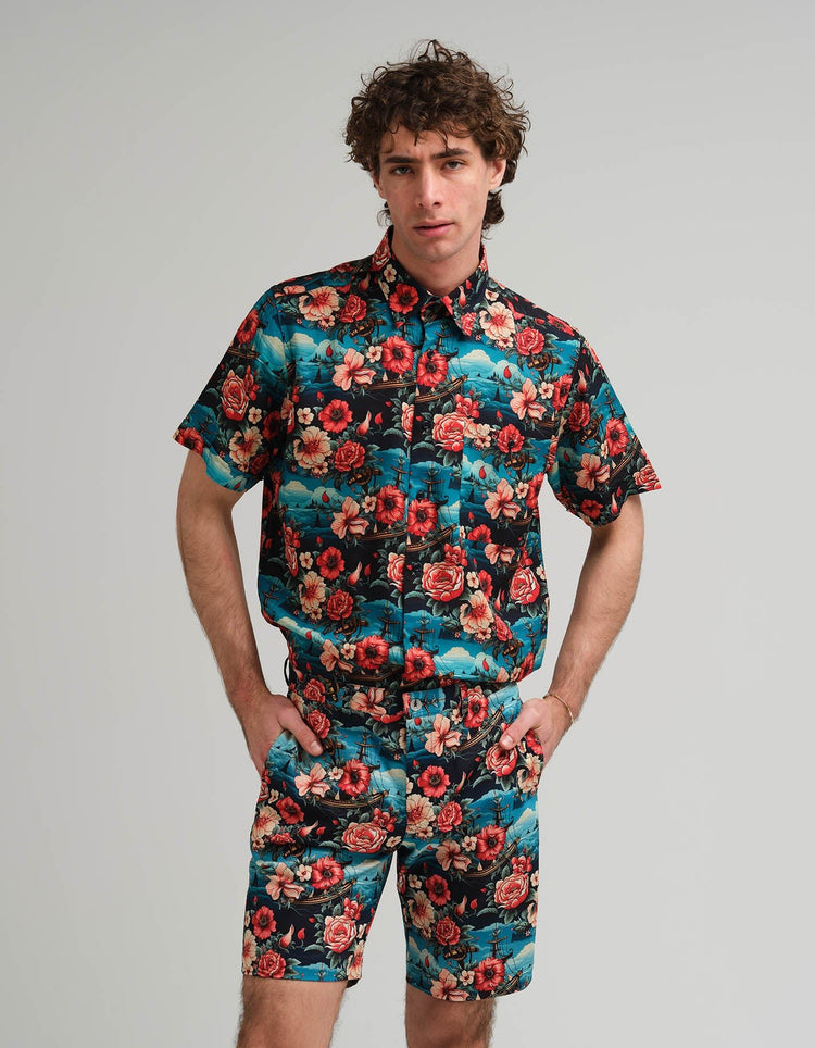 Nautical Flower Shorts - Gresham Blake Online