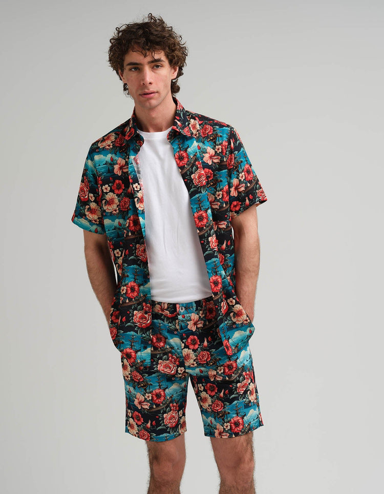 Nautical Flower Shorts - Gresham Blake Online