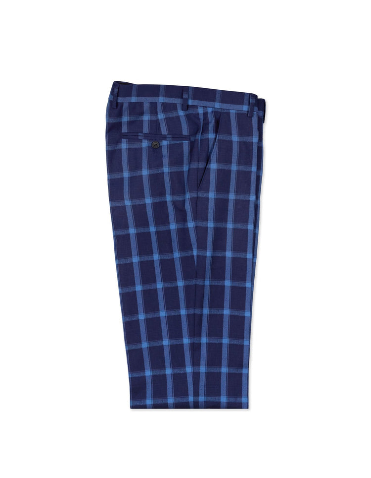 Navy & Blue Windowpane Suit - Gresham Blake Online