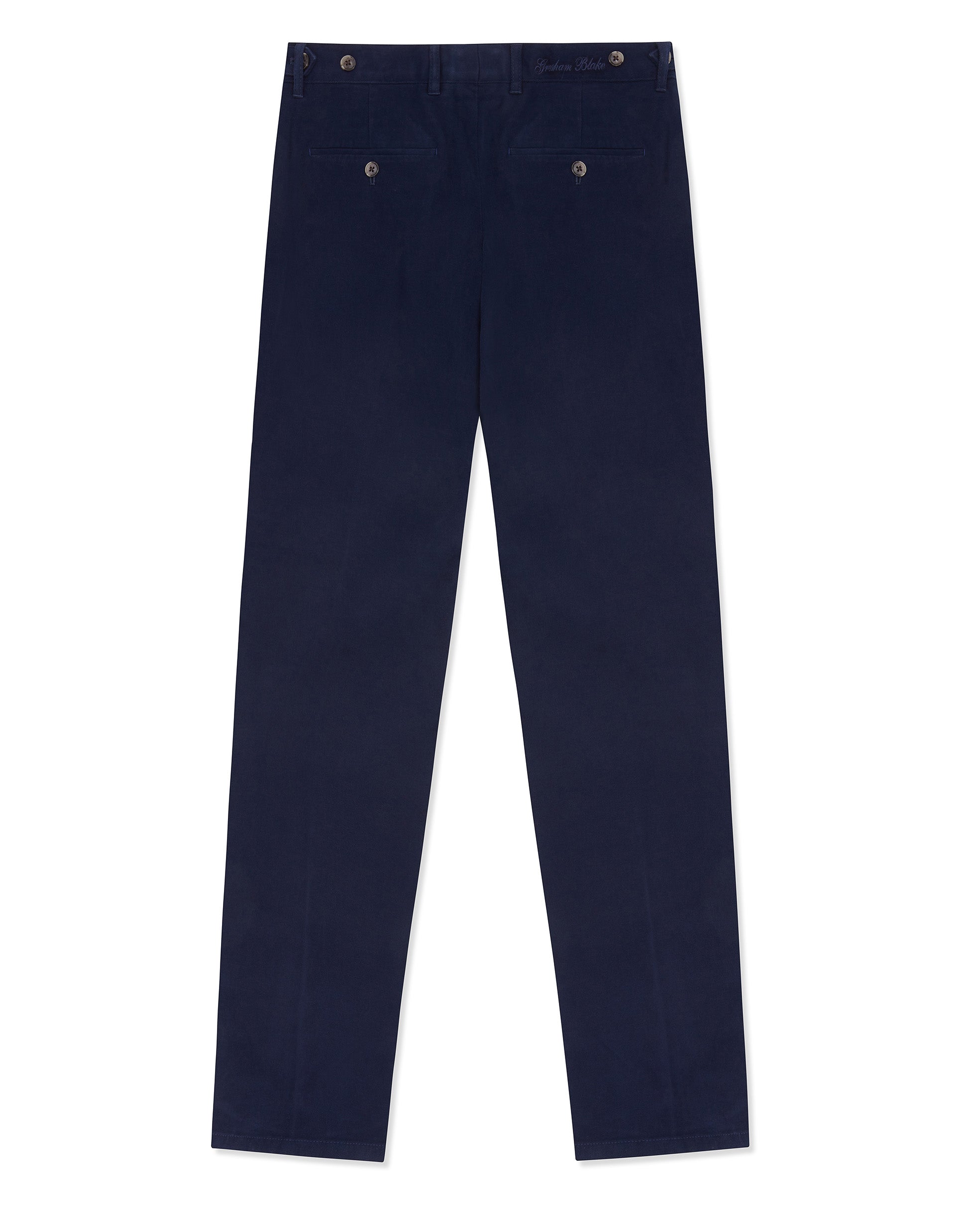 navy stretch trousers 