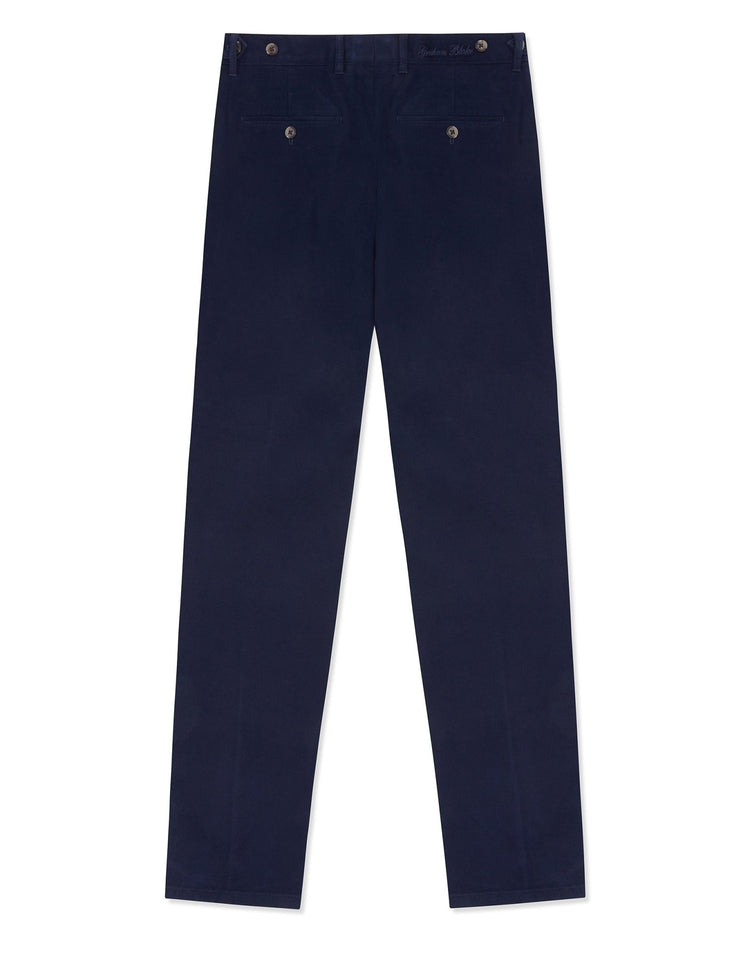 Navy Cotton Stretch Chino - Gresham Blake Online