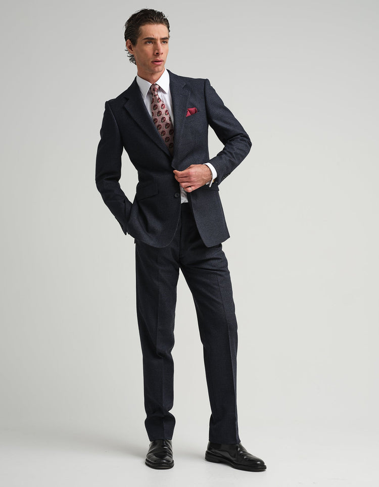 Navy Houndstooth Suit - Gresham Blake Online