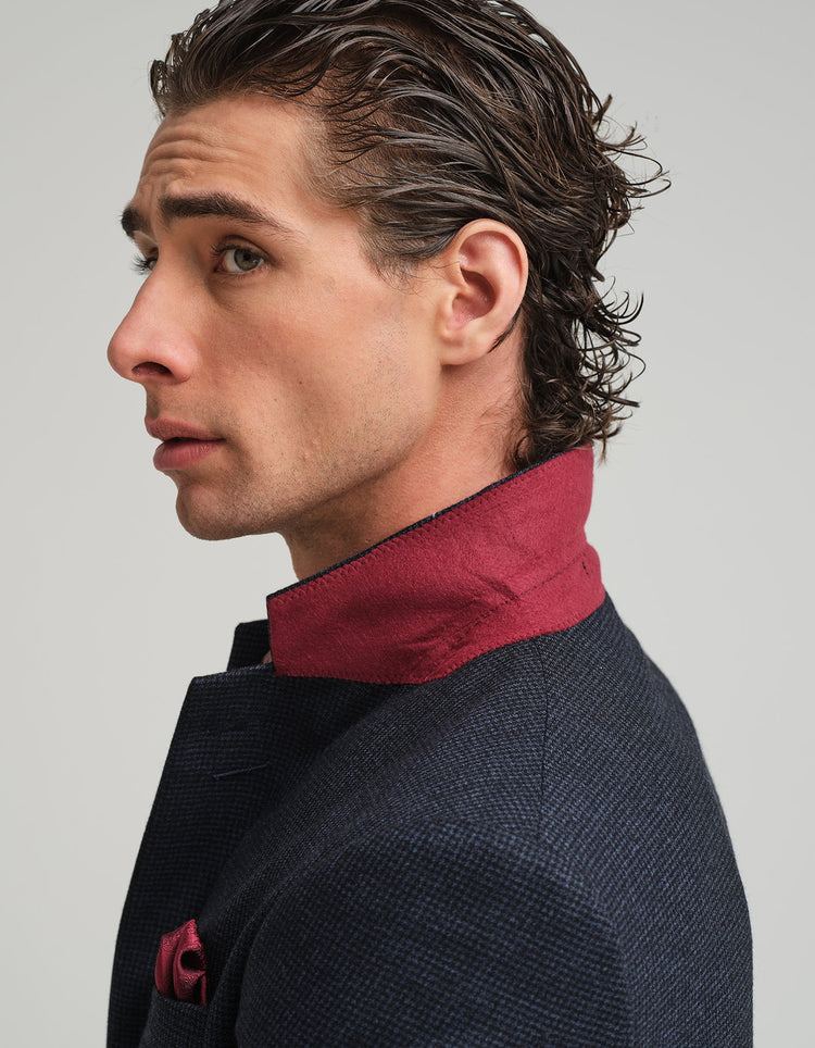 Navy Houndstooth Suit - Gresham Blake Online