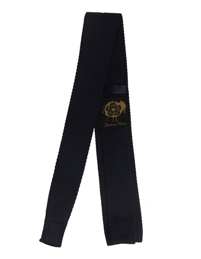 navy knitted tie