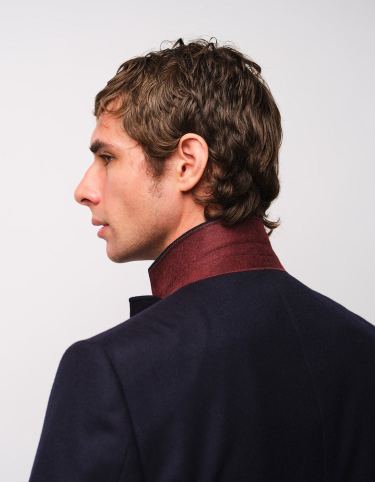 Navy Merino Wool Twill Suit - Gresham Blake Online