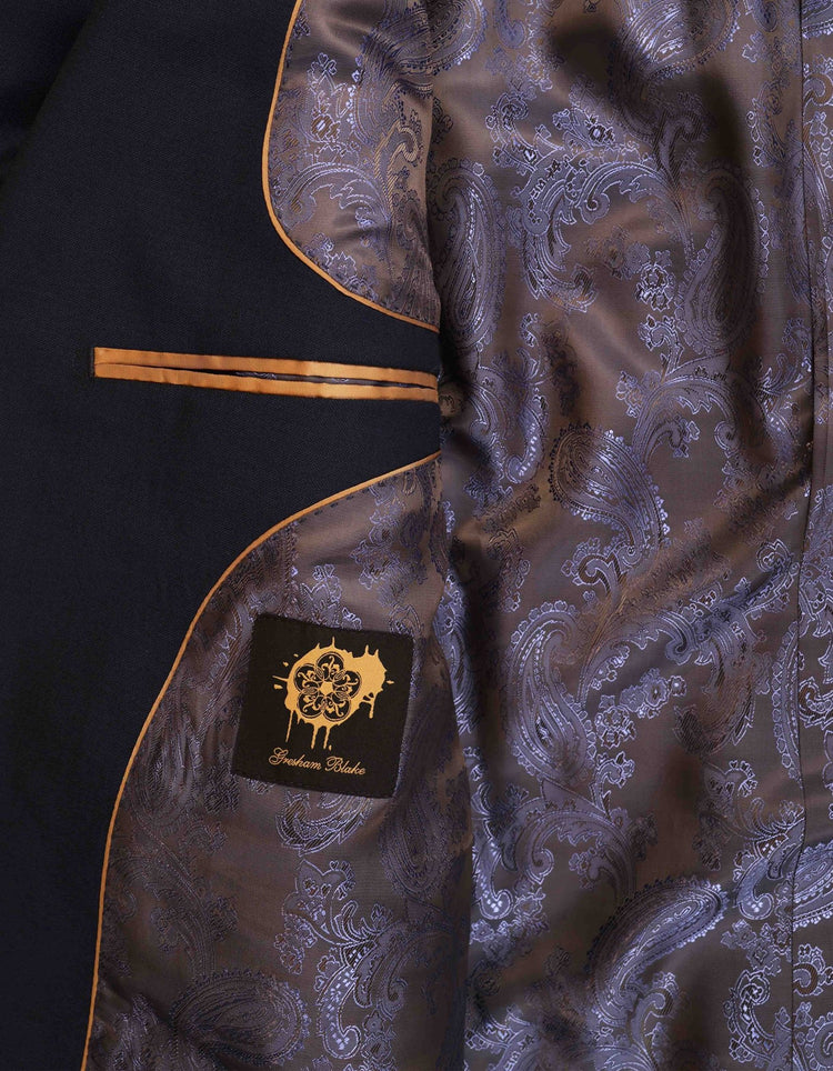 Navy Mohair Suit - Gresham Blake Online