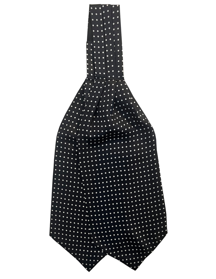 navy polka dot cravat