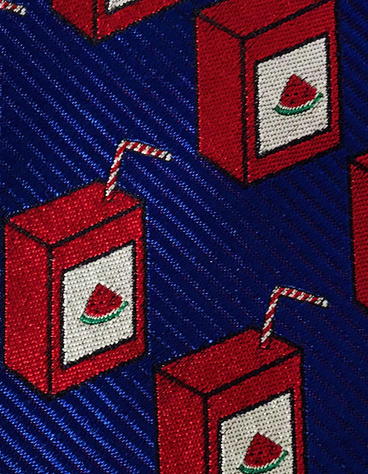 Navy & Red Watermelon Juice Tie - Gresham Blake Online