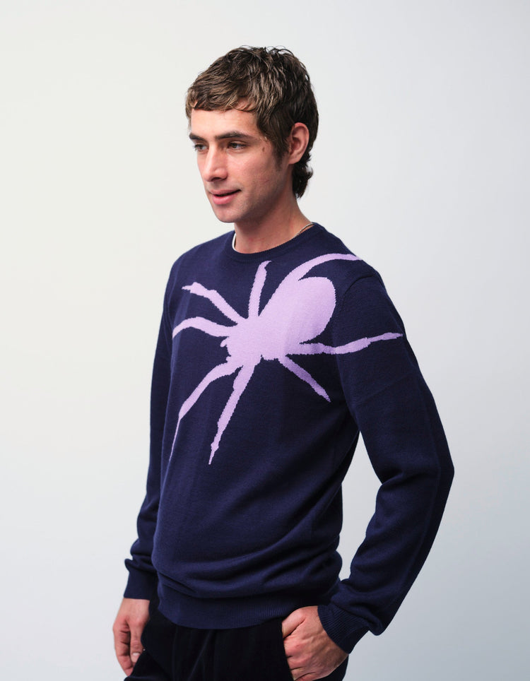 Navy Spider Jumper - Gresham Blake Online