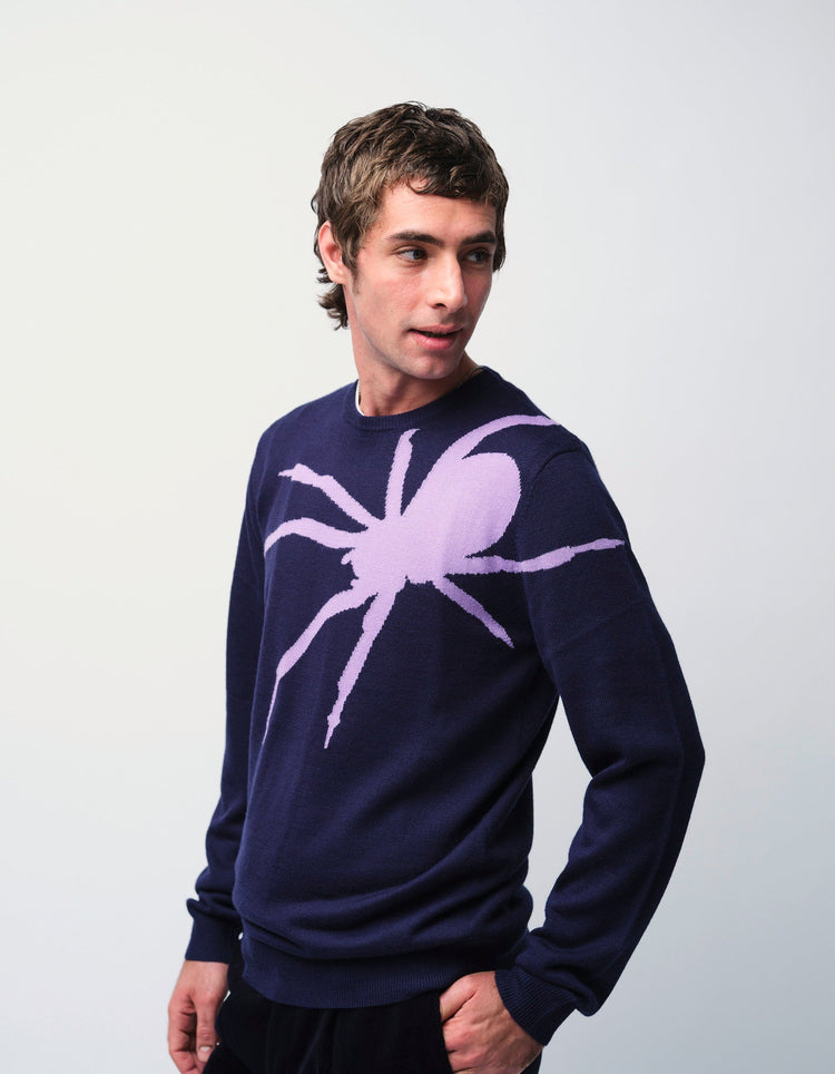 Navy Spider Jumper - Gresham Blake Online