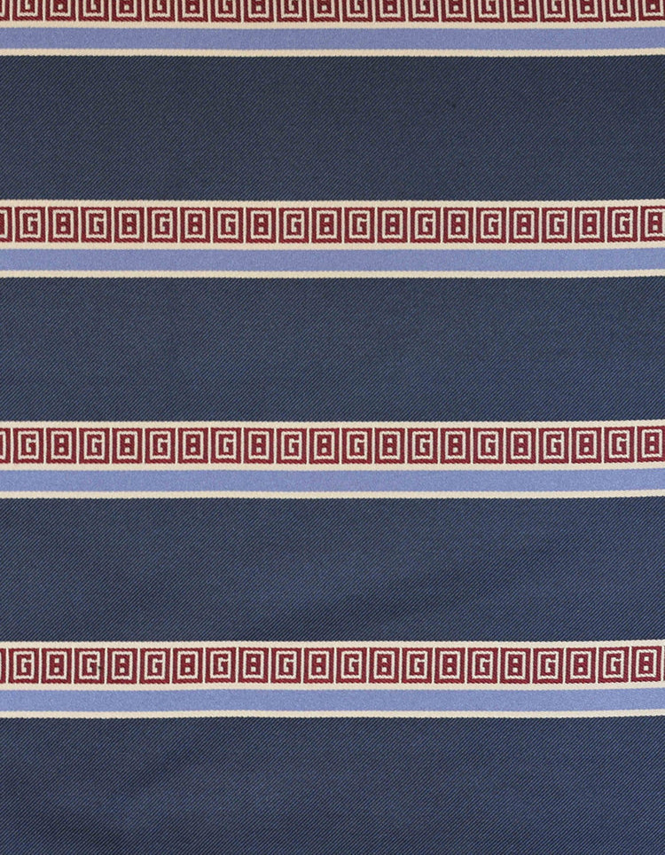 Navy Stripe Pocket Square - Gresham Blake Online