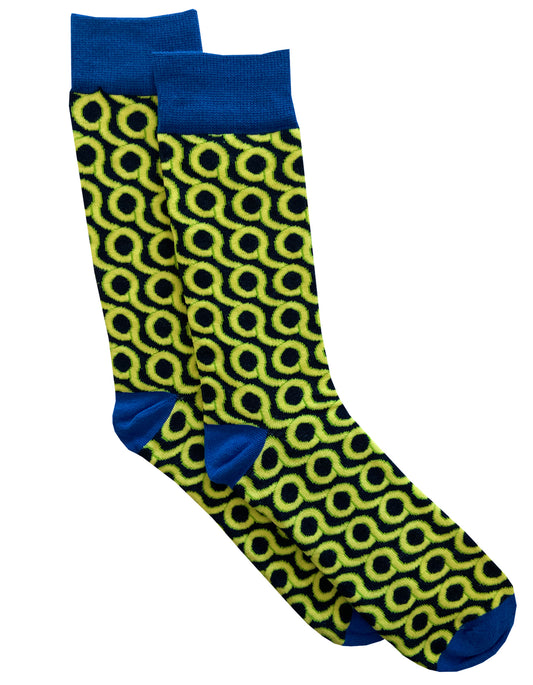 Navy & Green Loop Sock