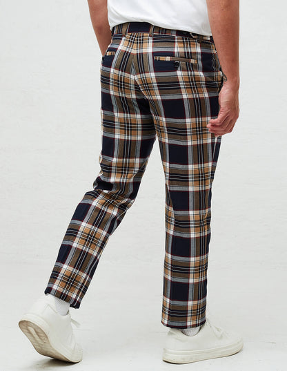 Navy Stewart Tartan Trousers