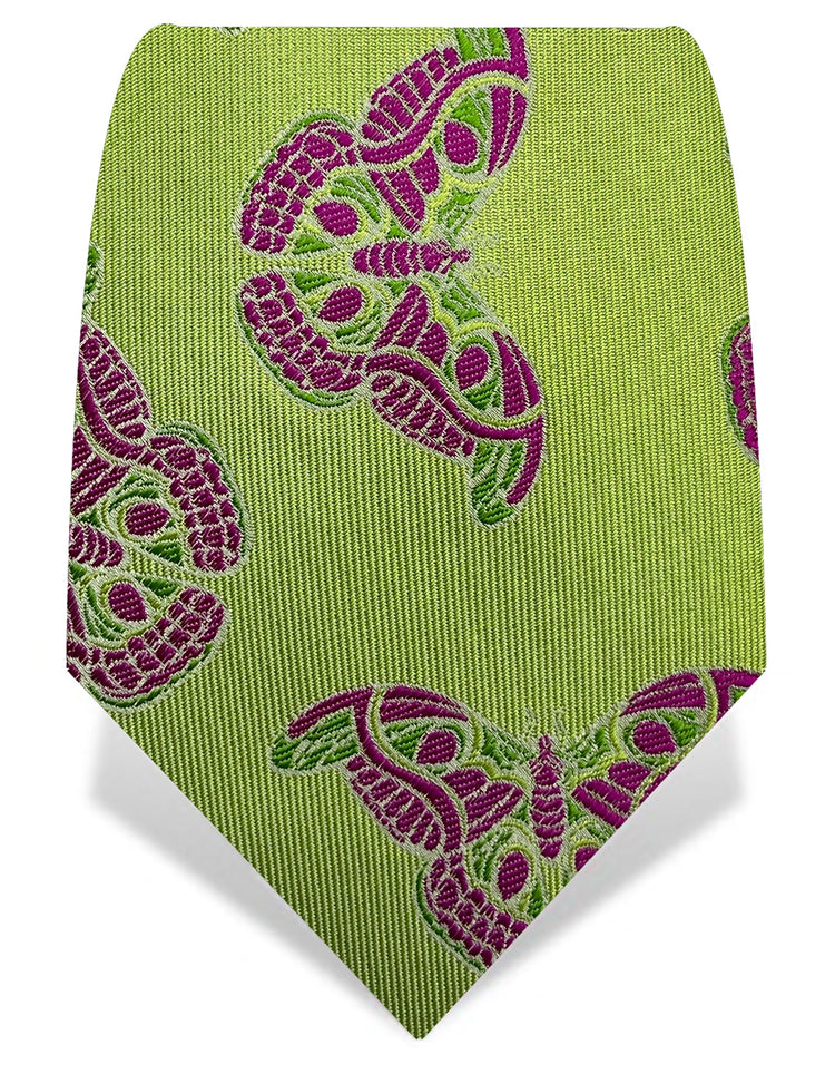 Neon Green Moth Tie - Gresham Blake Online