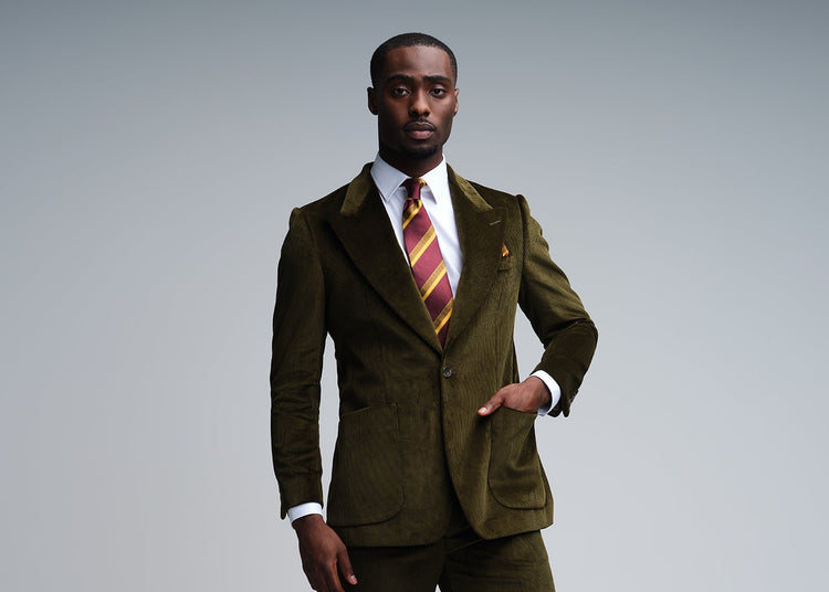 Olive Corduroy Suit - Gresham Blake Online
