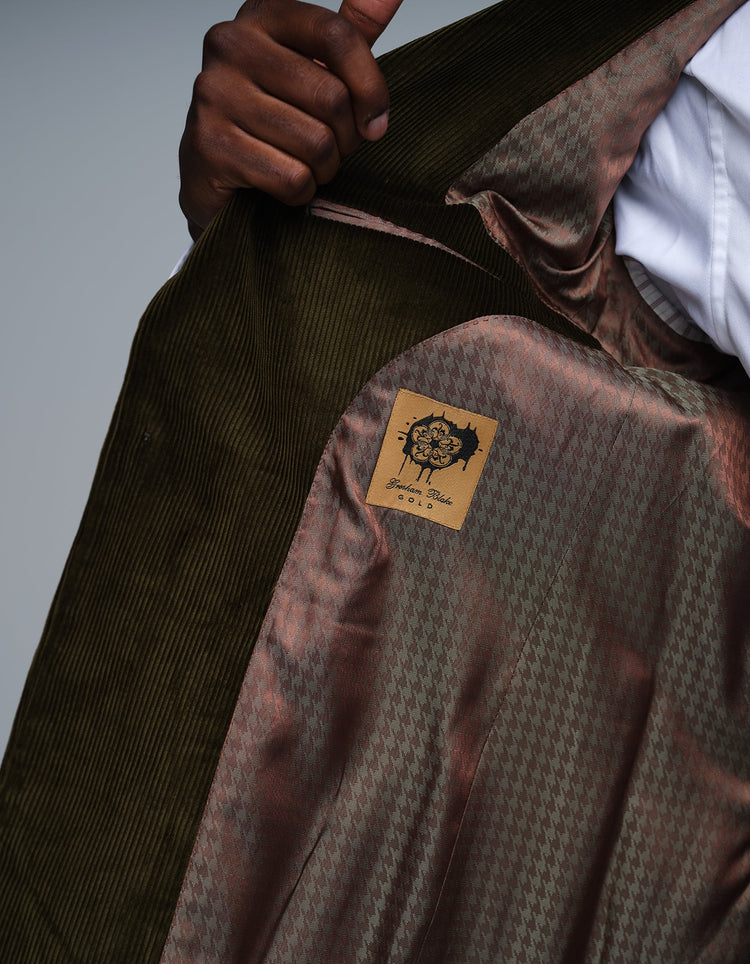 Olive Corduroy Suit - Gresham Blake Online