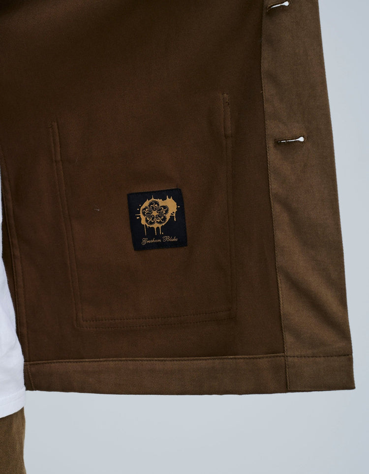 Olive Cotton Shacket - Gresham Blake Online