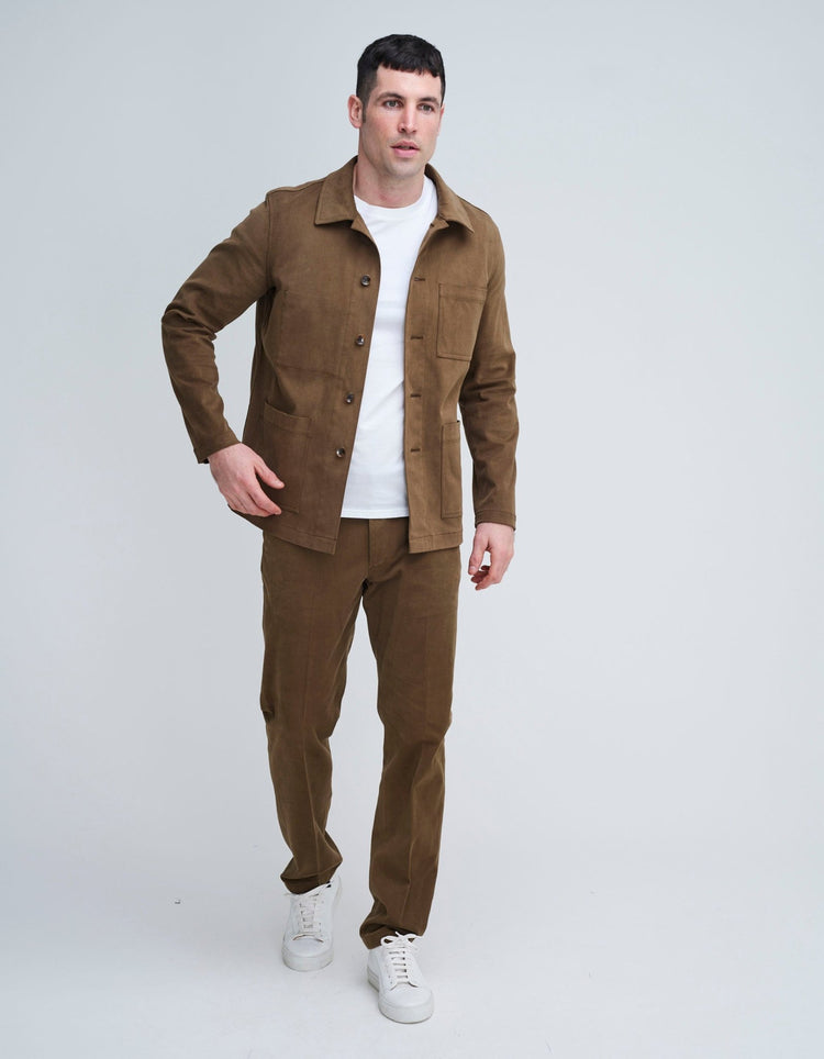 Olive Cotton Shacket - Gresham Blake Online