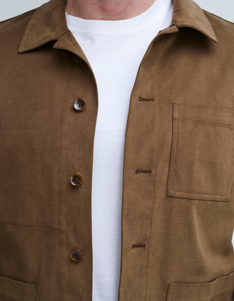 Olive Cotton Shacket - Gresham Blake Online