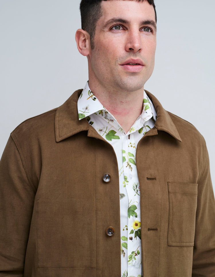 Olive Cotton Shacket - Gresham Blake Online