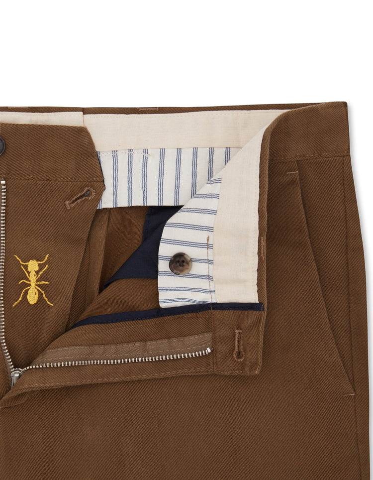 Olive Cotton Stretch Chino - Gresham Blake Online