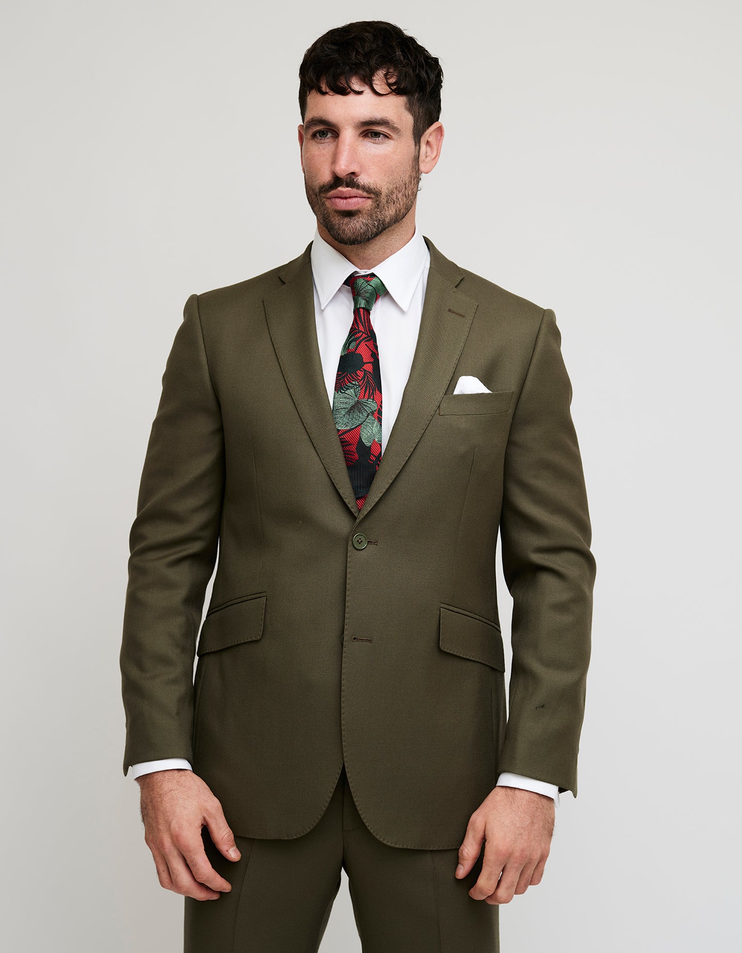 green wool suit mens