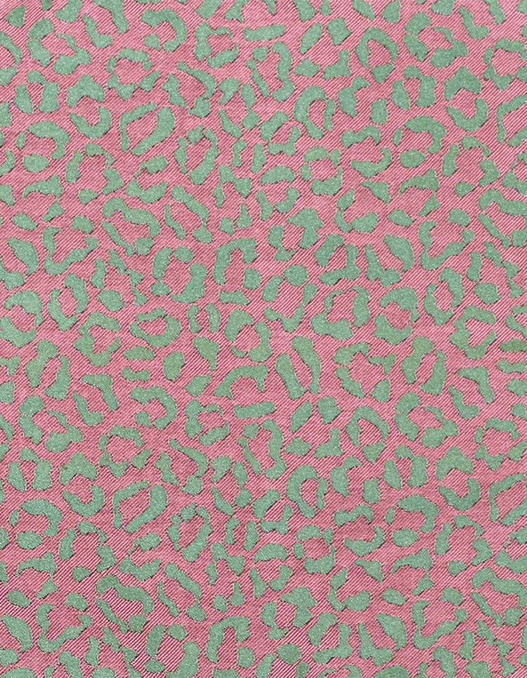 Olive & Pink Leopard Pocket Square - Gresham Blake Online