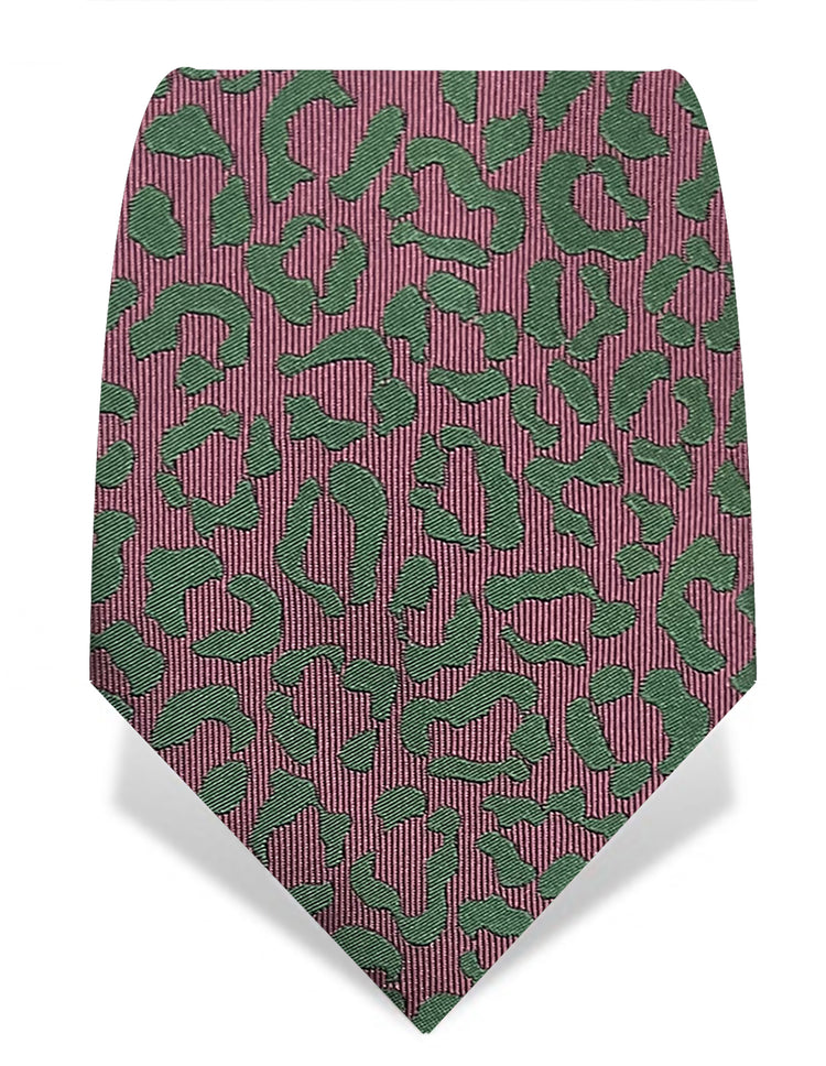 leopard print silk tie