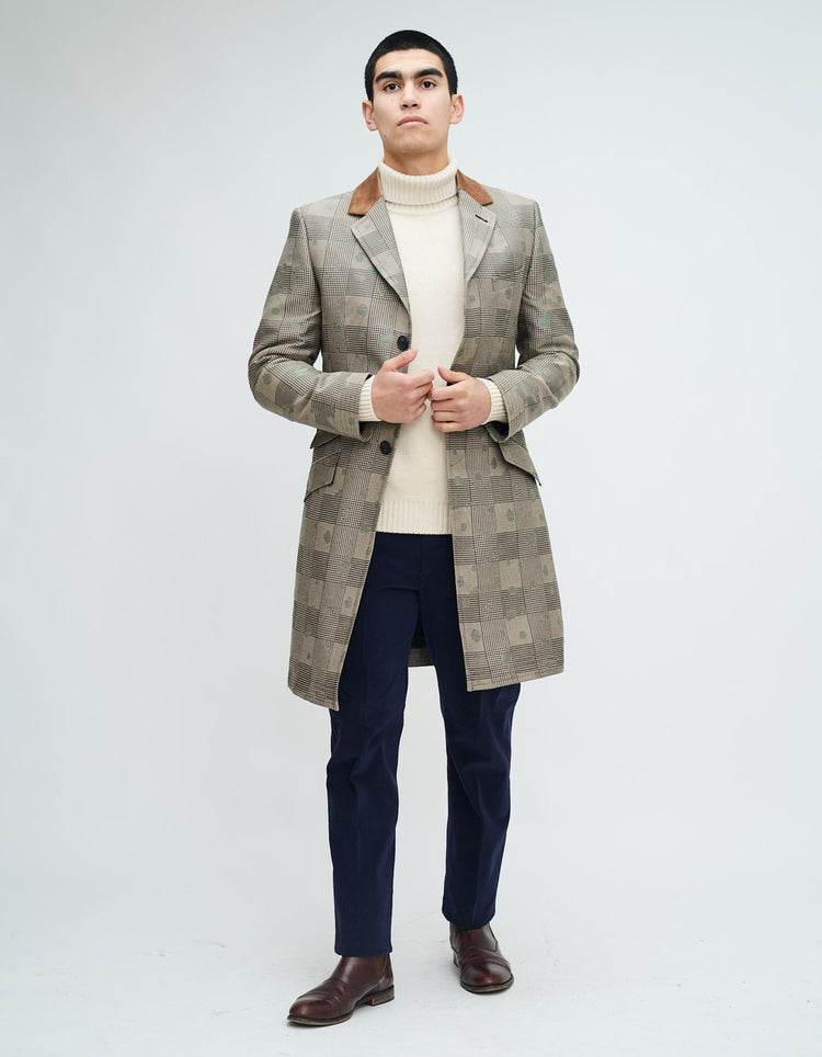Olive Splash Covert Coat - Gresham Blake Online