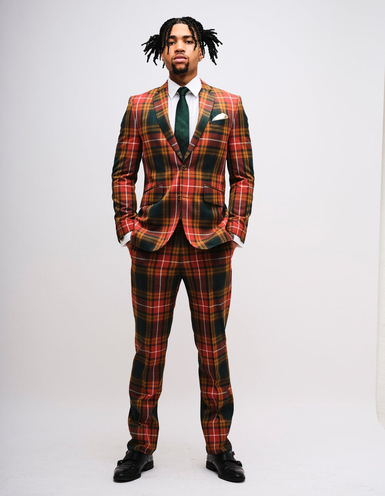 Orange Balmoral Tartan Jacket - Gresham Blake Online