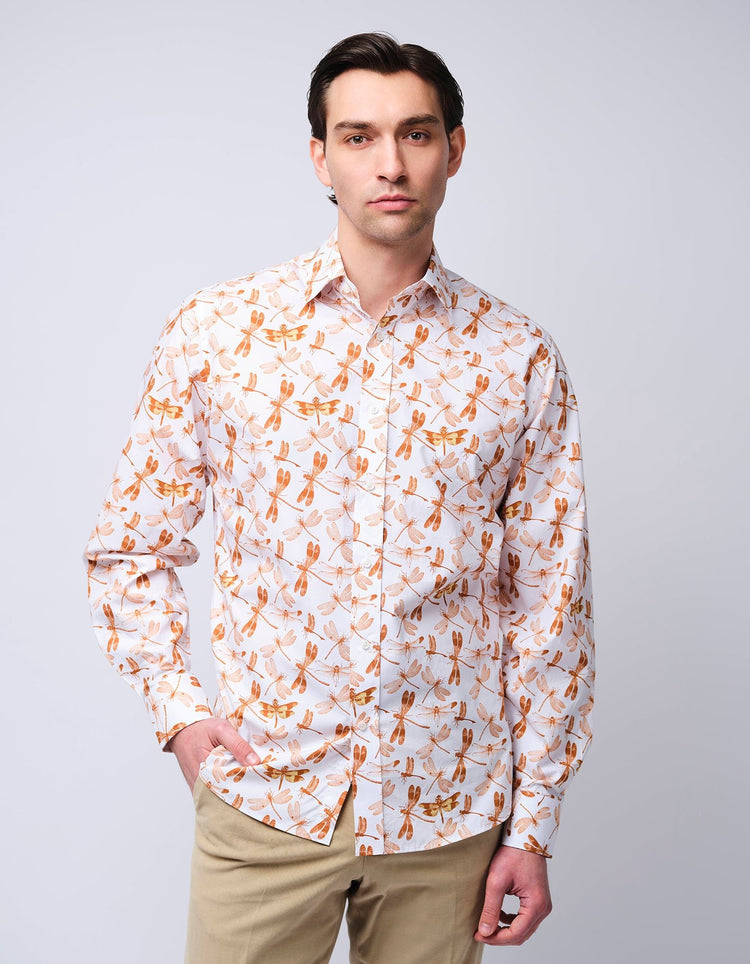 Orange Dragonflies Shirt - Gresham Blake Online
