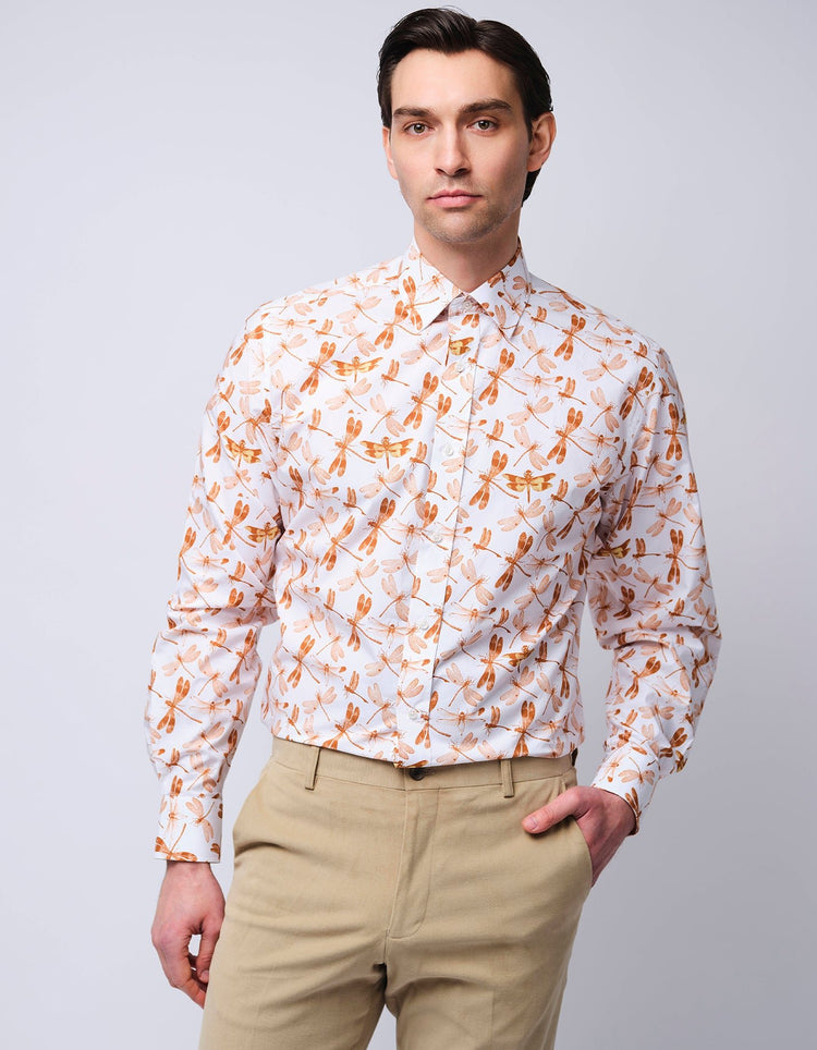 Orange Dragonflies Shirt - Gresham Blake Online