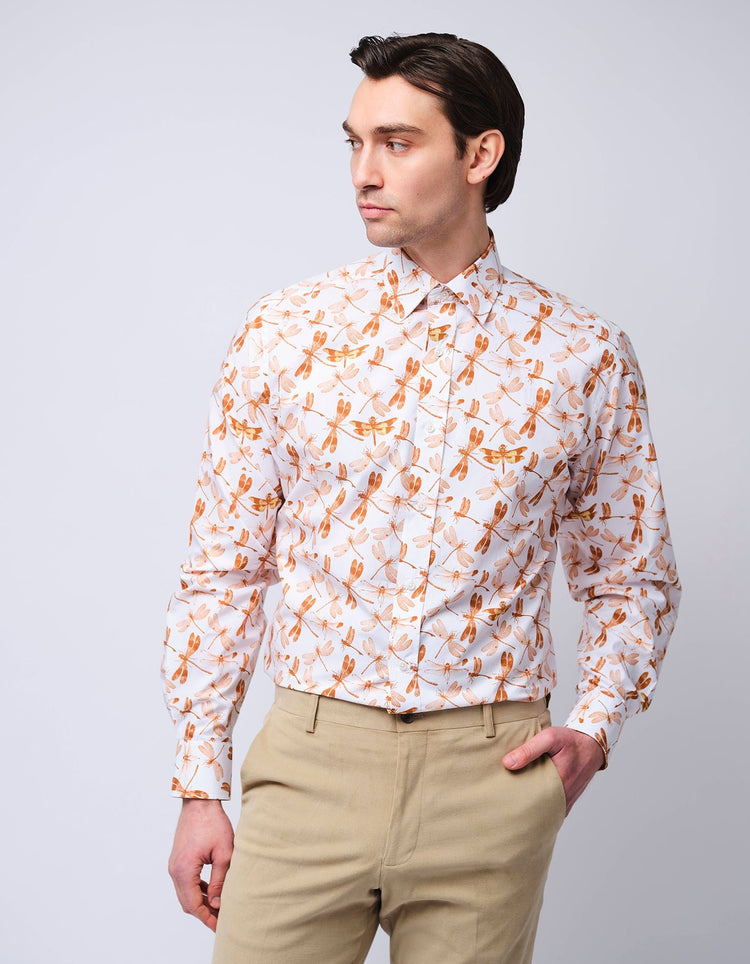 Orange Dragonflies Shirt - Gresham Blake Online