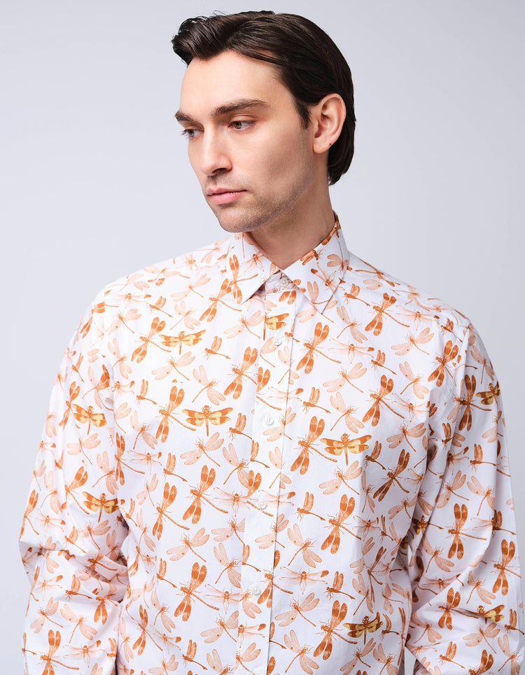 Orange Dragonflies Shirt - Gresham Blake Online