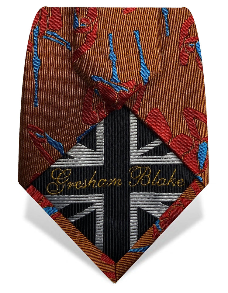 Orange & Red Flamingo Tie - Gresham Blake Online