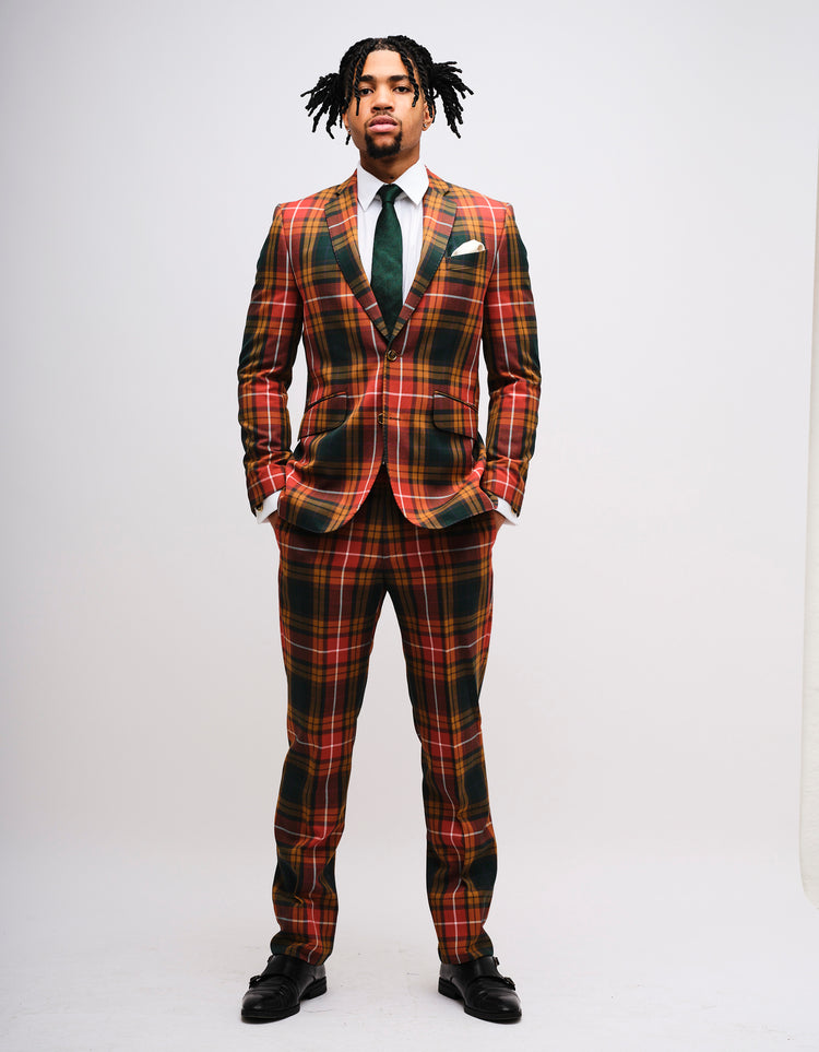 Orange Balmoral Tartan Jacket