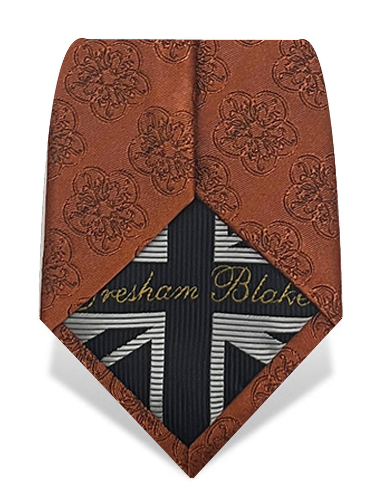 orange silk tie