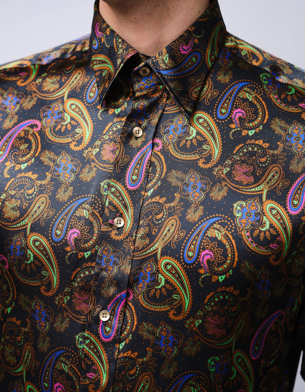 Paisley Silk Shirt - Gresham Blake Online