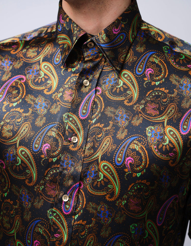 Paisley Silk Shirt - Gresham Blake Online