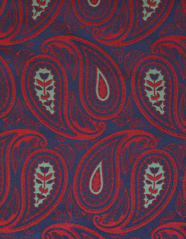 Burgundy Paisley Pocket Square
