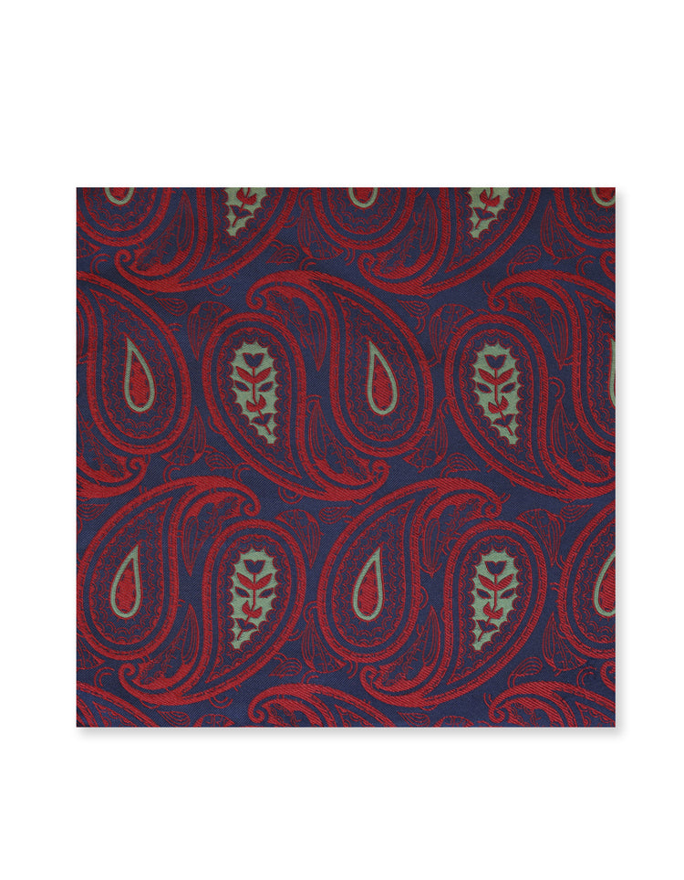 Burgundy Paisley Pocket Square